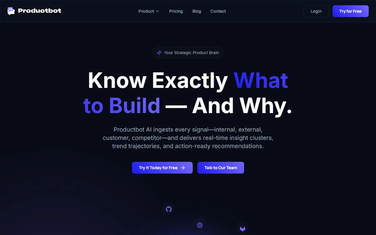 Captura de Product Bot AI