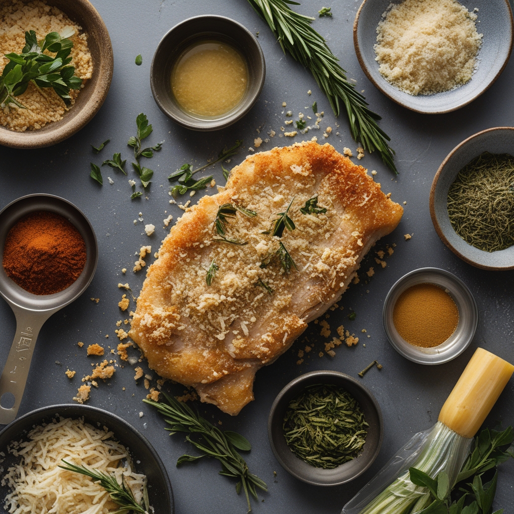 Ingredients for Crispy Parmesan Crusted Pork Chops - Easy Homemade Weeknight Dinner