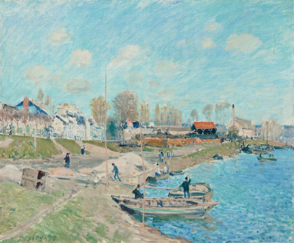 Le quai à sable environs de Port Marly 1875