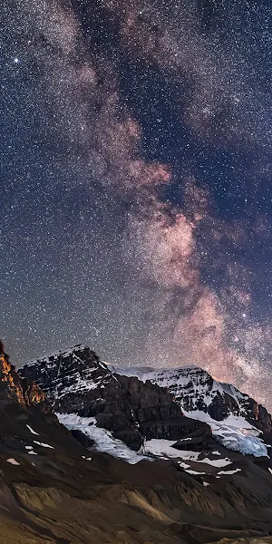 Milky Way And Galactic Core Area Over Mount Andromeda  Nature 4K Wallpaper Background