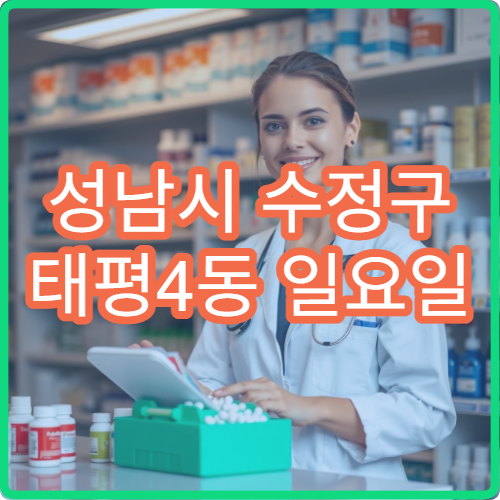 성남시 수정구 태평4동 일요일 당직약국 병원 인근 약국 정리