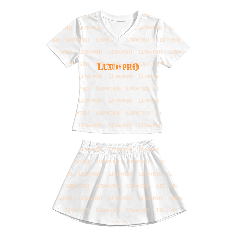 AOP GOD Adult V-neck Soccer Jersey + Women's Sports Skirt
