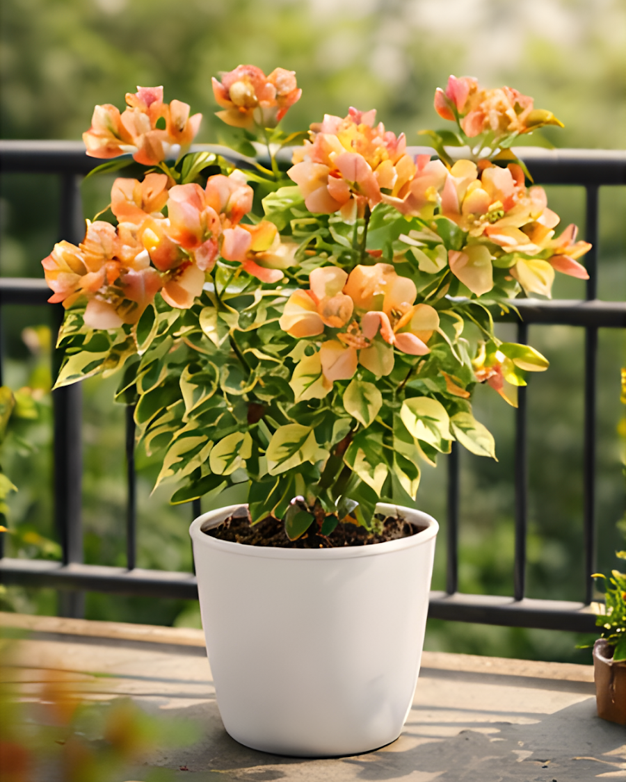 Imported Golden Sunshine Variegated Bougainvillea Plant — view 4