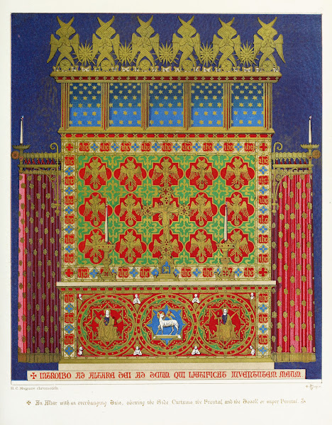 Altar and Dossell with Curtains 1846