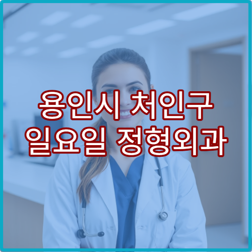 용인시 처인구 일요일 정형외과 진료 병원 허리디스크·관절염 상담 가능
