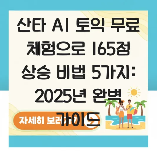 산타 AI 토익 효과적인 학습법 및 무료 체험 기간 200% 활용하기 대표 이미지