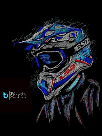 Biker Digital Art Picture