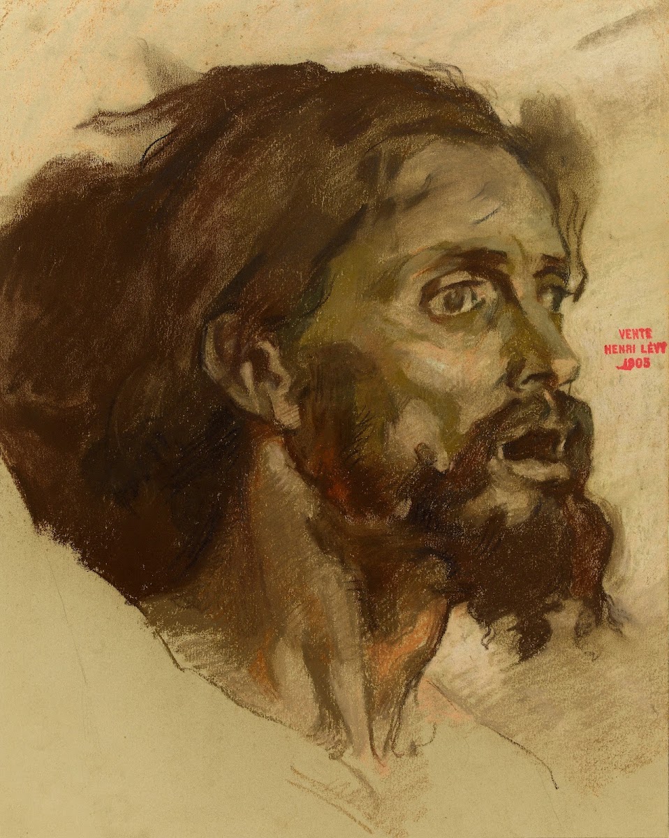 Etude pour un visage dhomme barbu