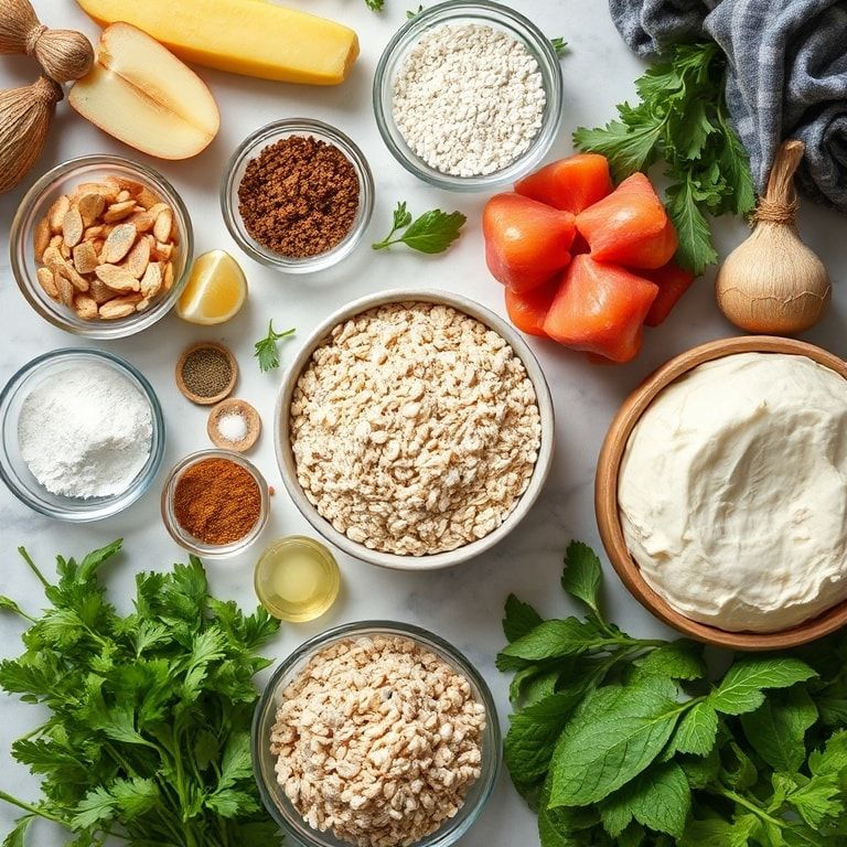 Ingredients for Creamy Overnight Oats Meal Prep Breakfast: Easy, Delicious & Breakfast Ready