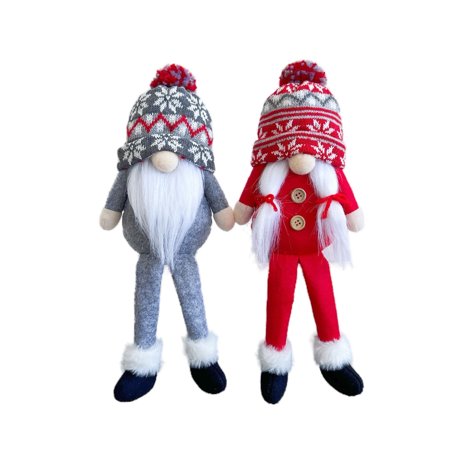 Christmas gnome with long legs, textile mix