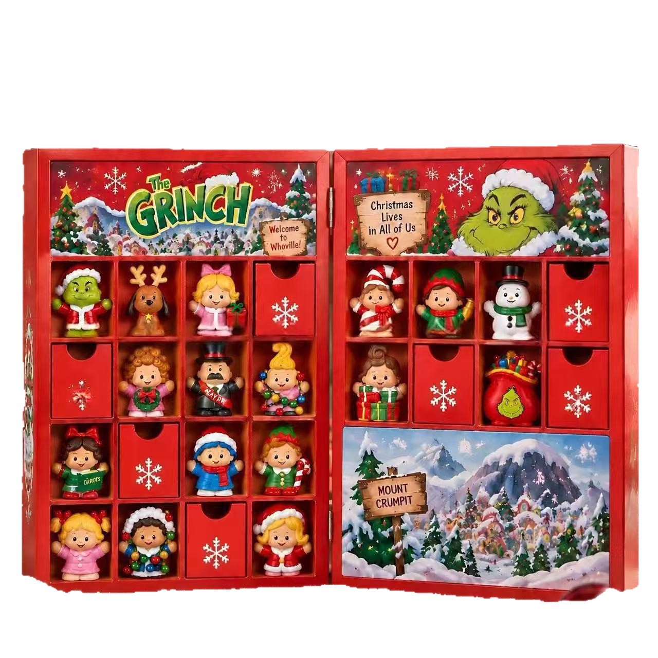 Decorative Figures Advent Calendar Box, Acrylic