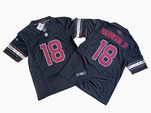 Men's Arizona Cardinals Marvin Harrison Jr Nike Black Vapor F.U.S.E. Limited Jersey.jpeg