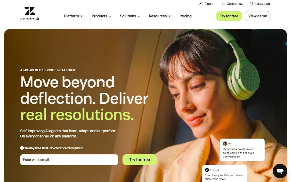 Captura de Zendesk AI by Caffeinated CX