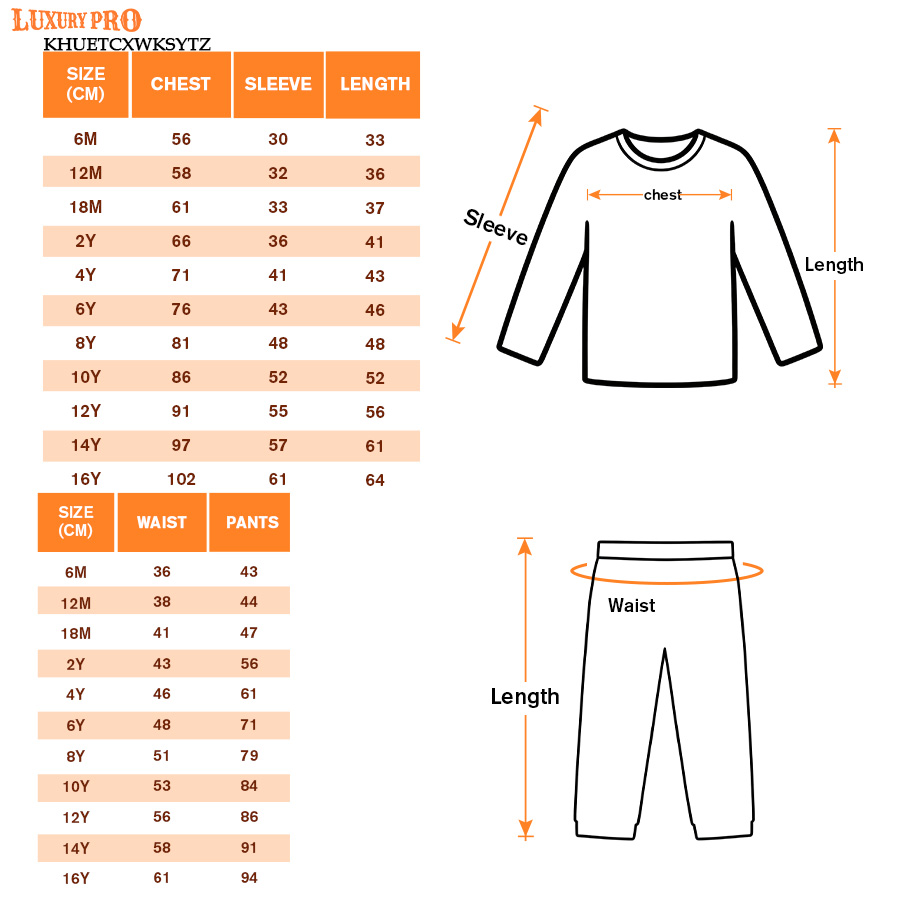 AOP KHU Kids Long Sleeve Sweatpants Pajama Set