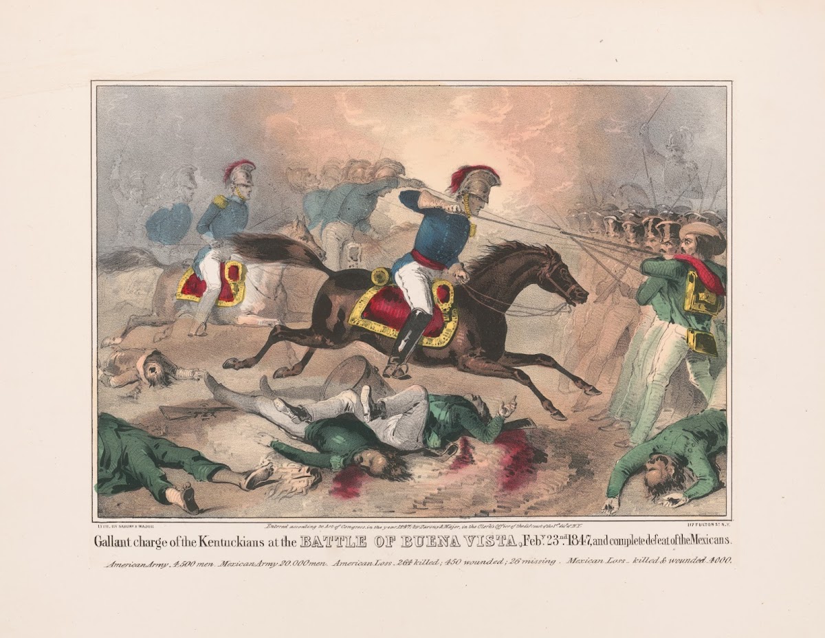 Gallant charge of the Kentuckians at the Battle of Buena Vista Feby 23nd 1847 an