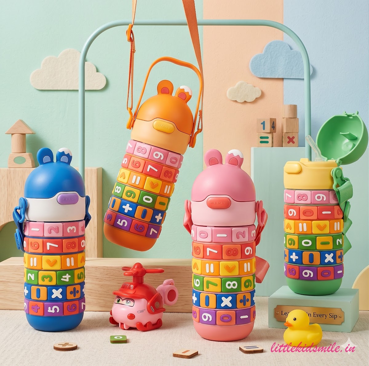 Stainless Steel Sipper Bottles Rotating Math Puzzle-500ml