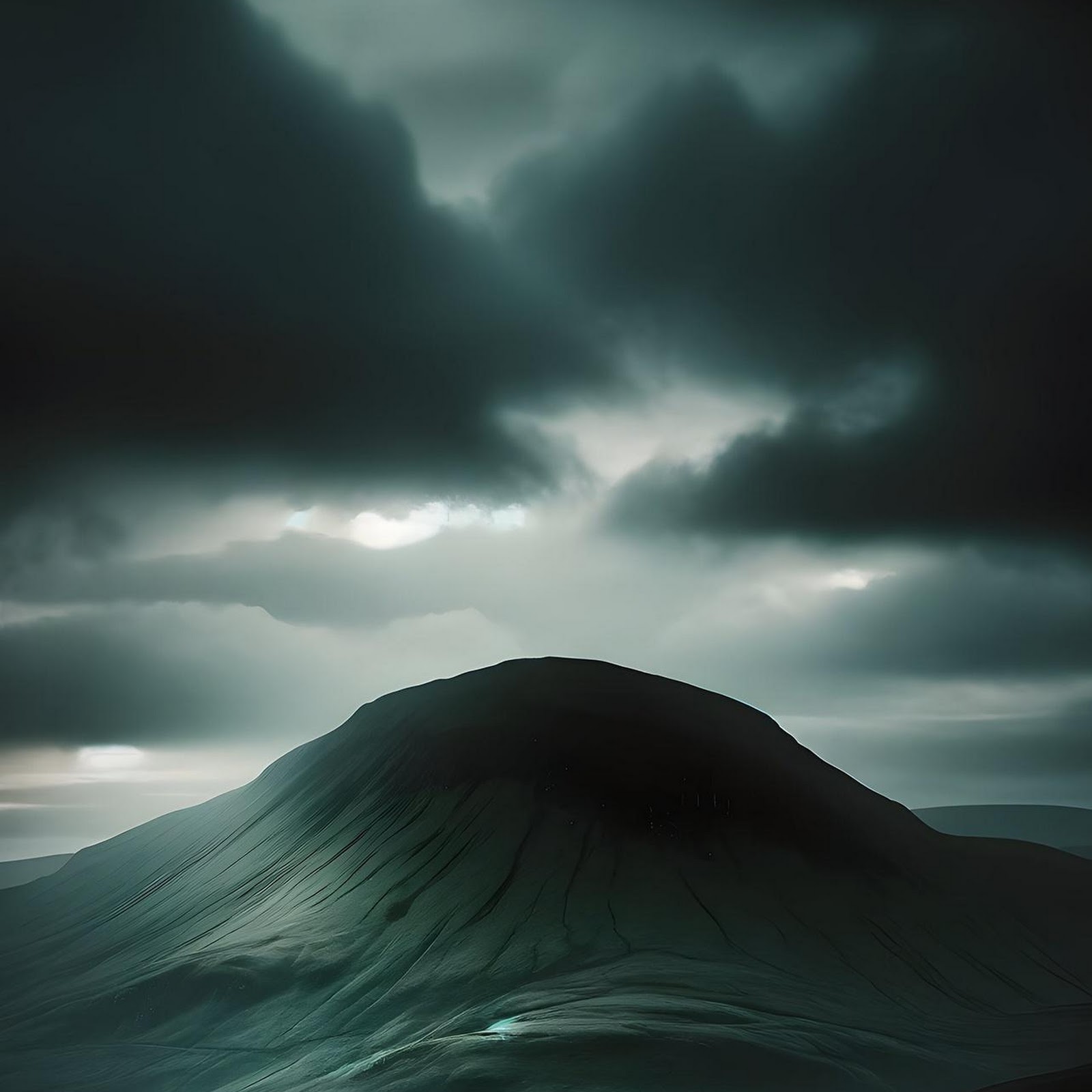 Download Dark Mountain Under Stormy Sky Full HD iPhone