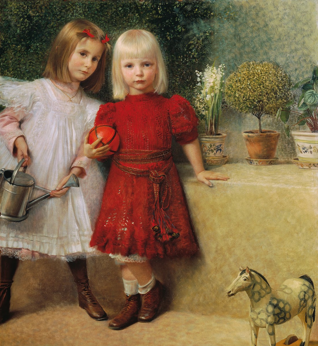 Hilda und Franzi von Matsch die Kinder des Künstlers 1901