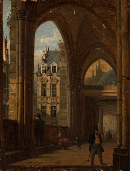 Arcades with the view of the city