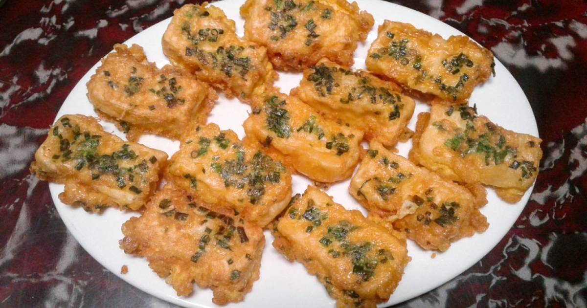 Đậu phụ chiên trứng hành