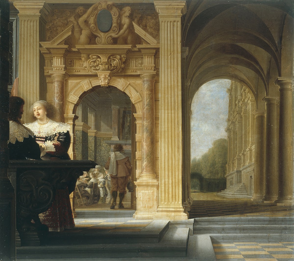 Scène galante dans un palais 1630   1636