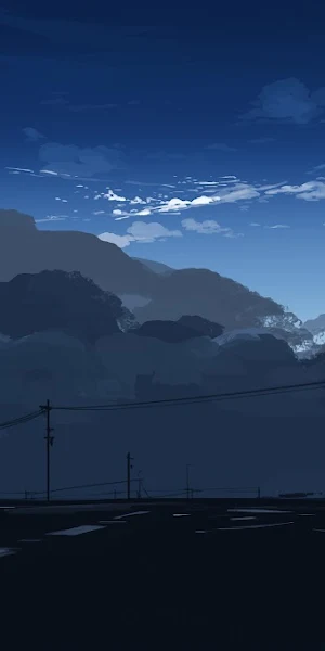 Anime Landscape, Road Trip, Cloudy Sky, Digital Art 4K Wallpaper Background