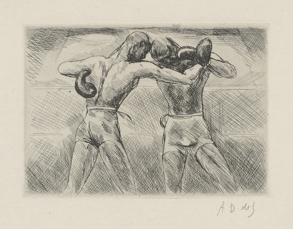 Tableau de la boxe illustré de 29 gravures à leau forte pl 54 1923