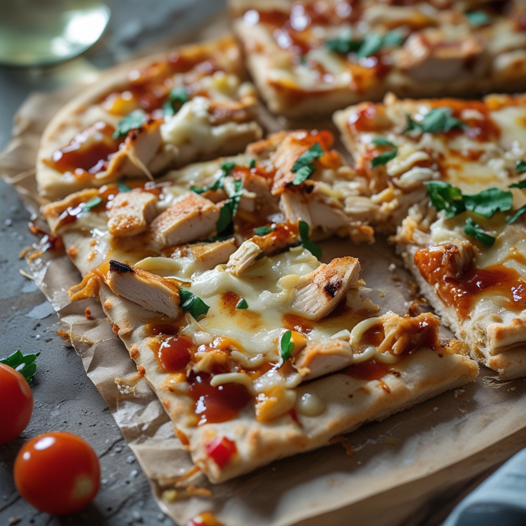 High Protein BBQ Chicken Flatbread - Easy & Delicious Weeknight Meal