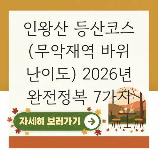 인왕산 등산코스 무악재역 바위 난이도