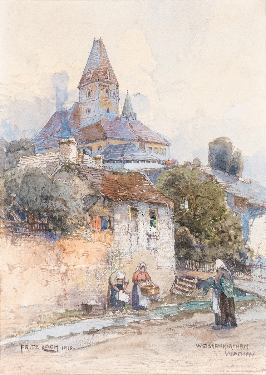 Laudresses in Weißenkirchen in Wachau valley 1910