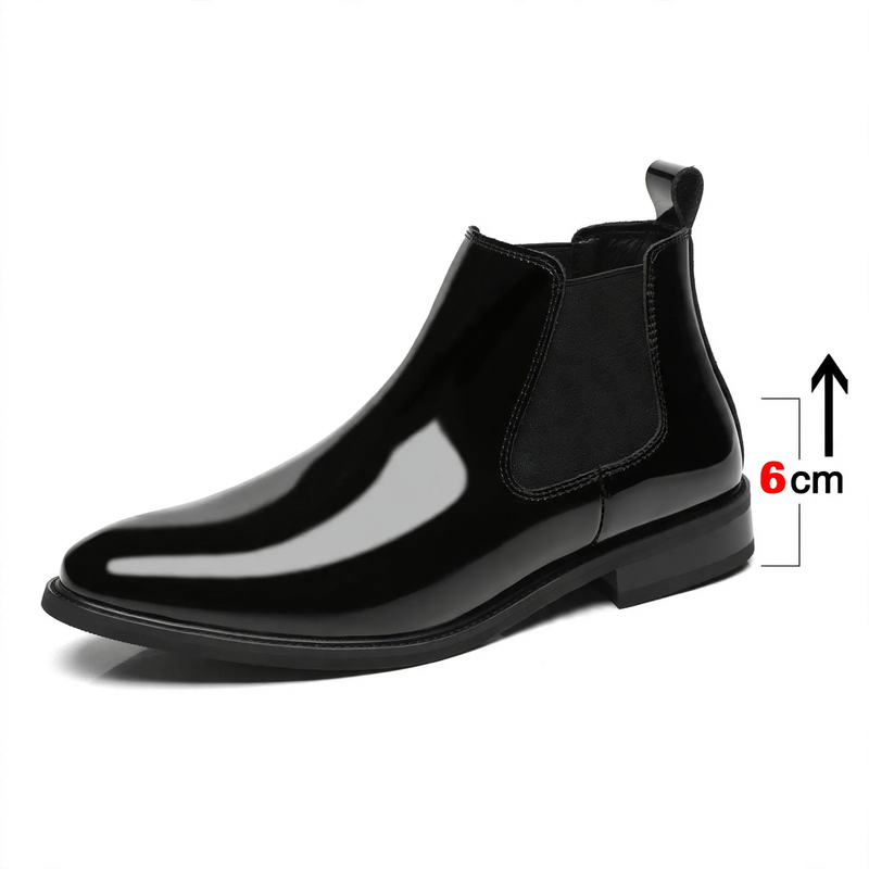 Men's leather Chelsea boots with optional lift