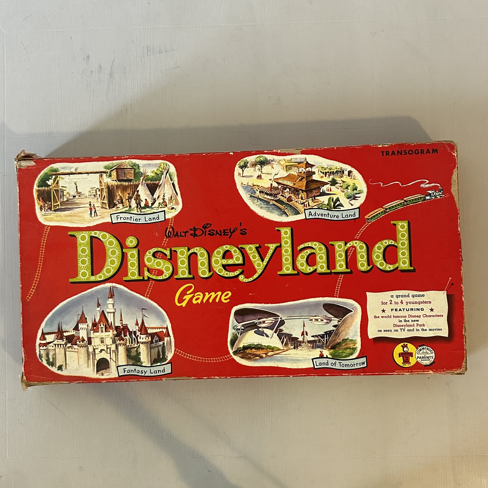 Walt Disney's Disneyland Game by Transogram, mid-1950s
