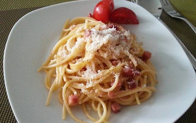 Spaghetti Sốt Thịt Heo Xông Khói