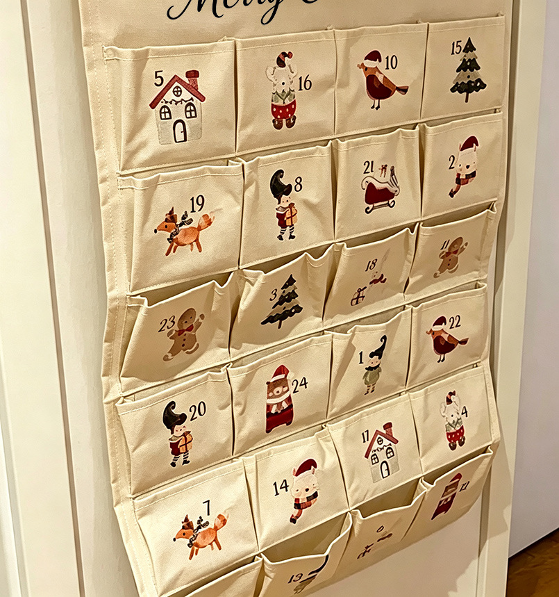 Fabric Christmas Advent Calendar to Hang