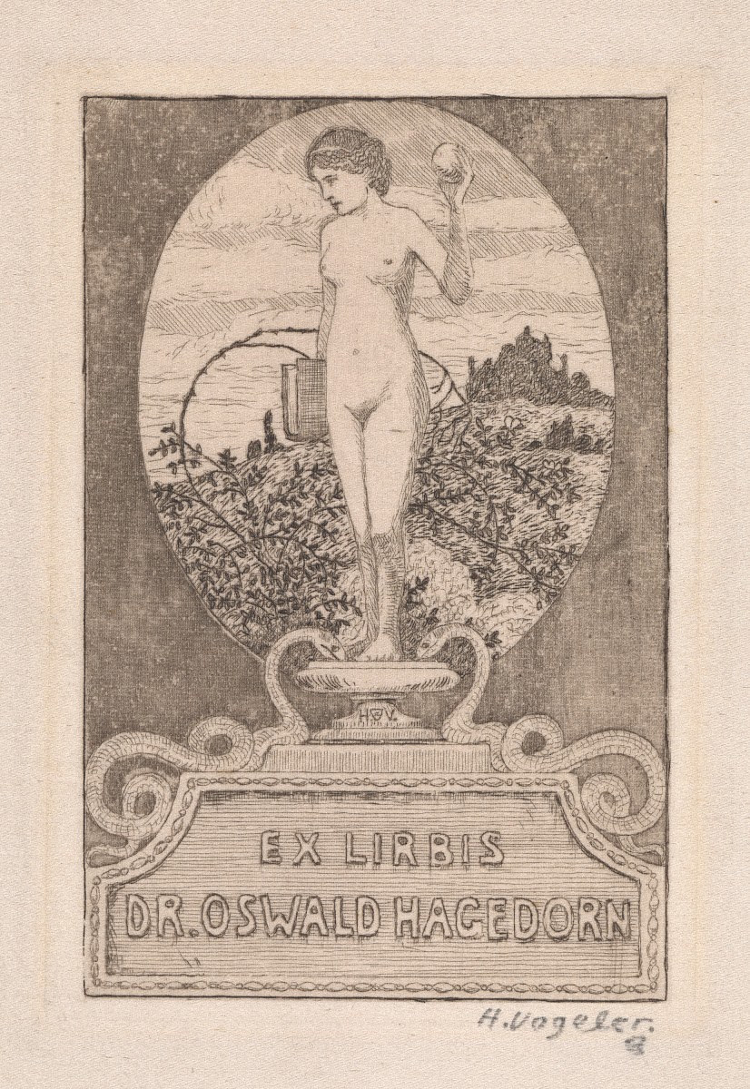 Ex Libris Dr Oswald Hagedorn 1909