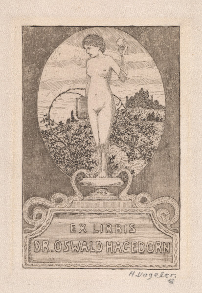 Ex Libris Dr Oswald Hagedorn 1909