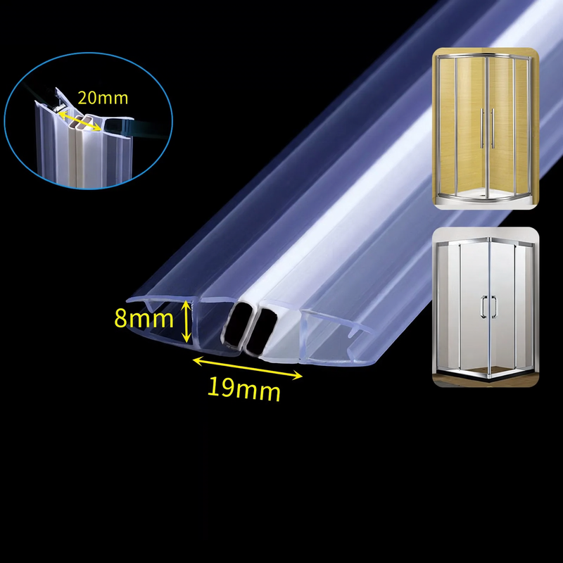 Magnetic seal strip for glass doors