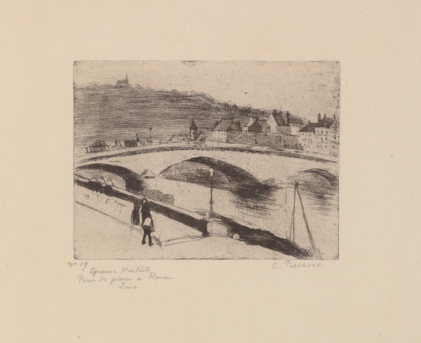 Le pont de pierre à Rouen 1887