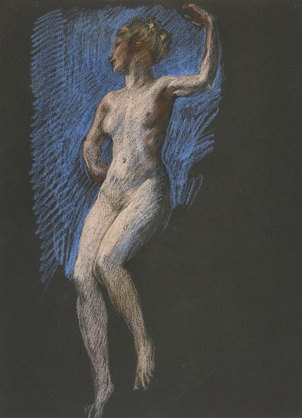 Study for figure of 4 pm in The Hours mural at the state capitol building in Har