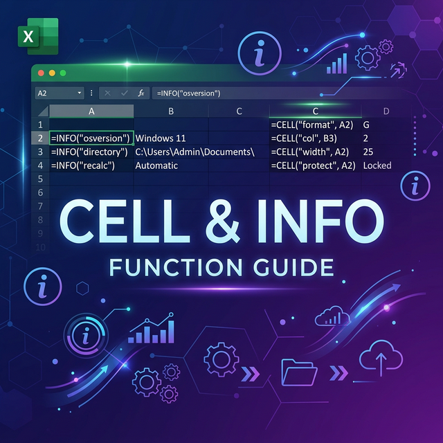 Hàm CELL & INFO — Thông Tin Worksheet & Hệ Thống