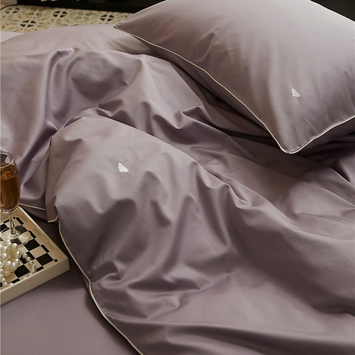Cotton bedding set, embroidered