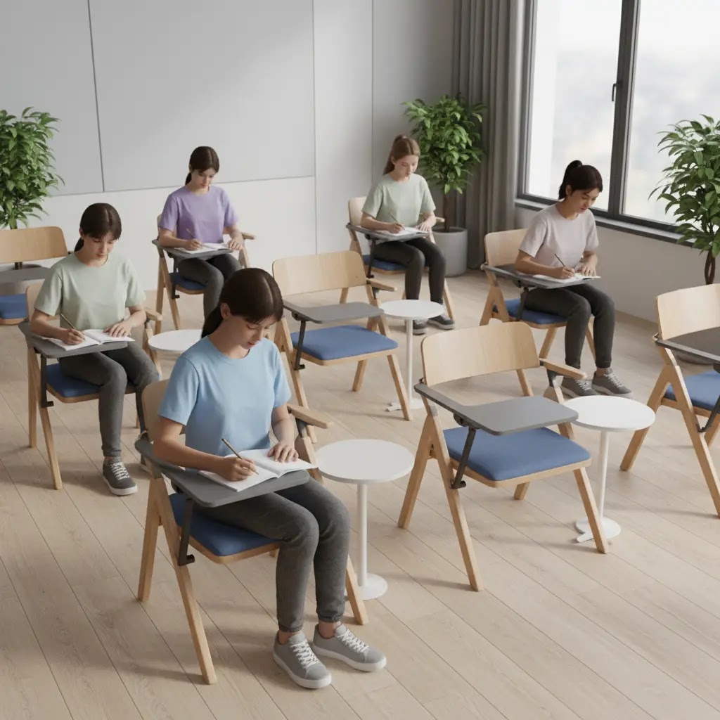 Rekomendasi kursi kuliah lipat untuk usaha tempat les kecil