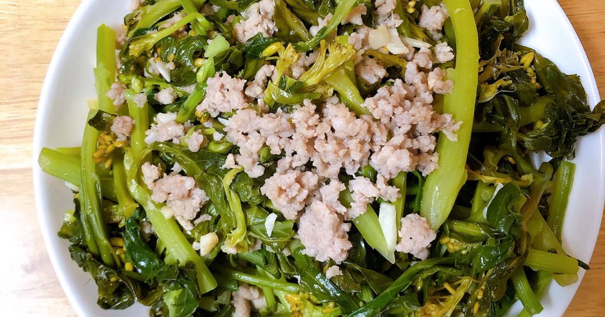 Cải làn Hà Giang xào thịt xay Meat Deli