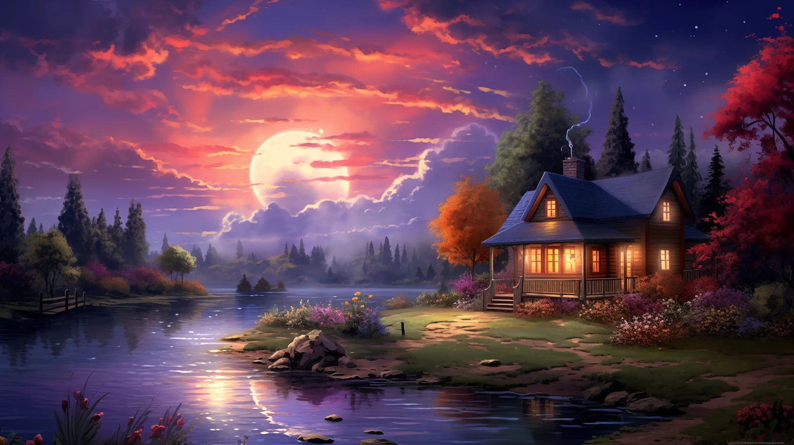 A Stunning Ai Art, Digital Art, Digital Painting, Imitation, Landscape 4K Desktop and Mobile Wallpaper Background (3854x2160)