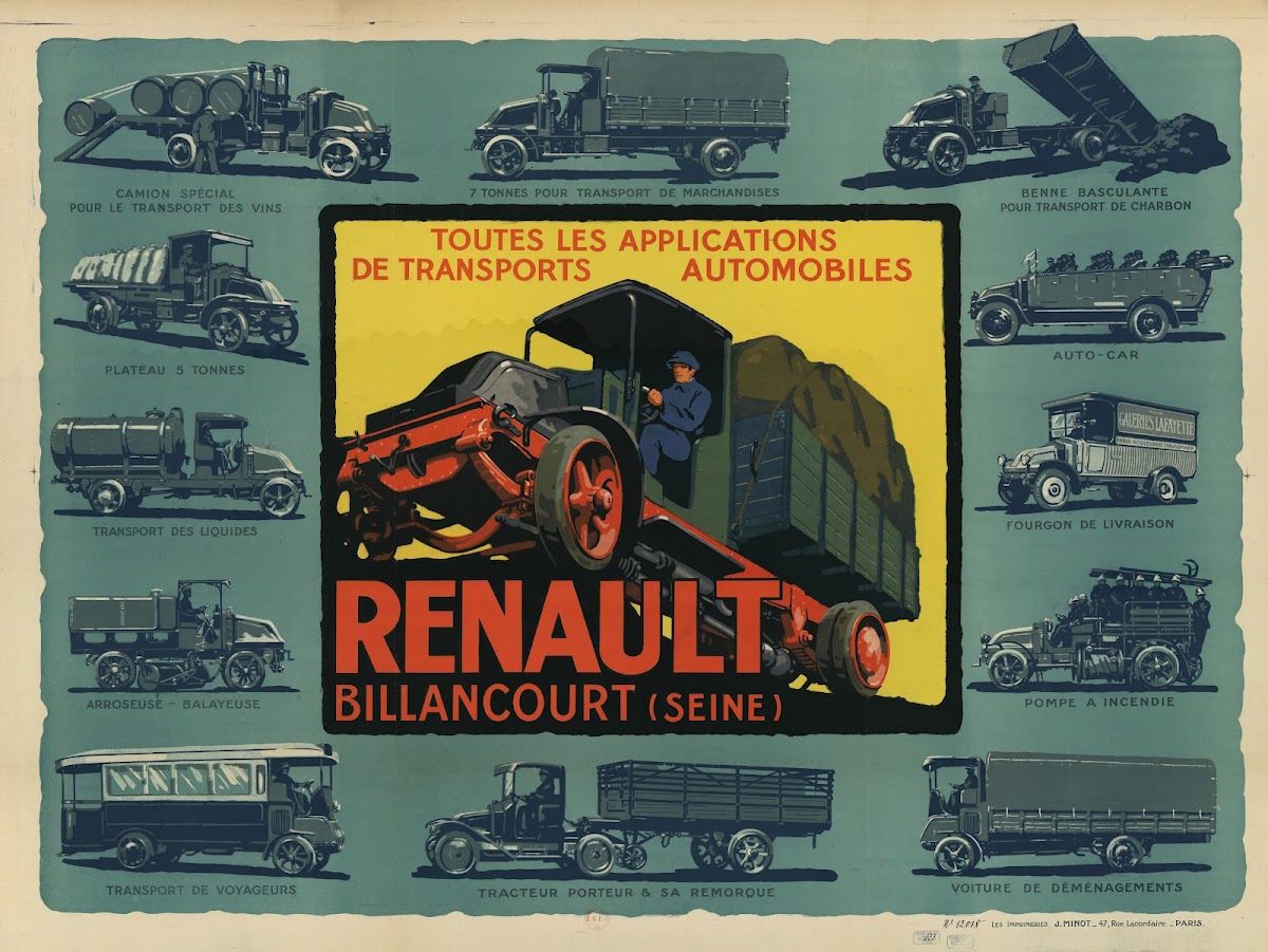 Renault Billancourt Toutes les applications de transports automobiles 1921