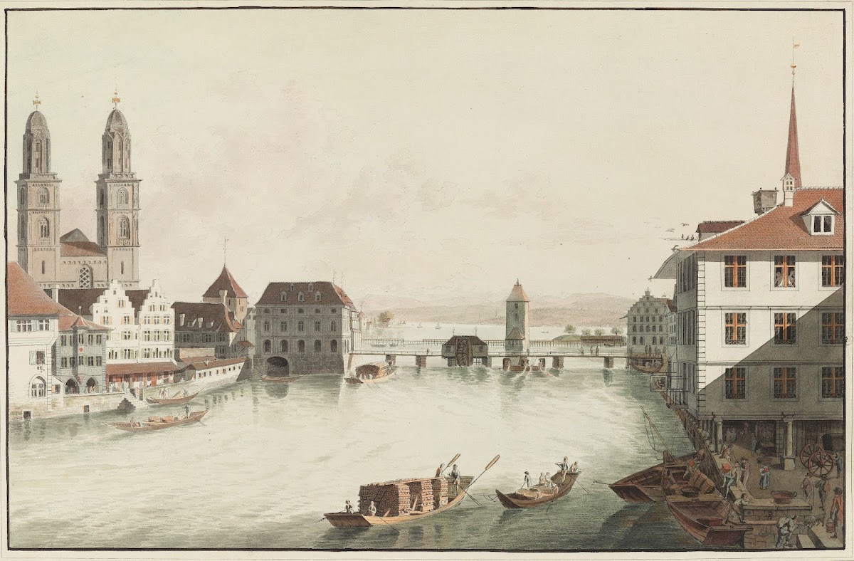 Vûe de la Ville de Zürich prise à lauberge de lépée
