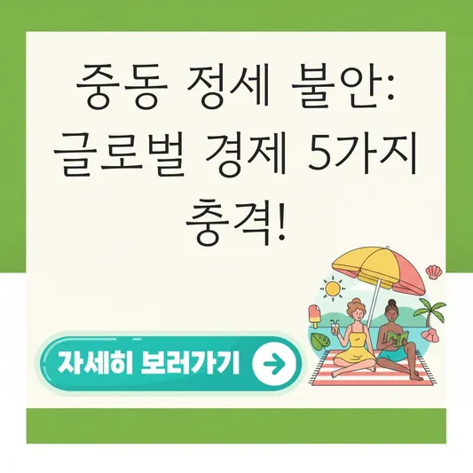 중동 정세 불안에 따른 글로벌 경제 영향 대표 이미지