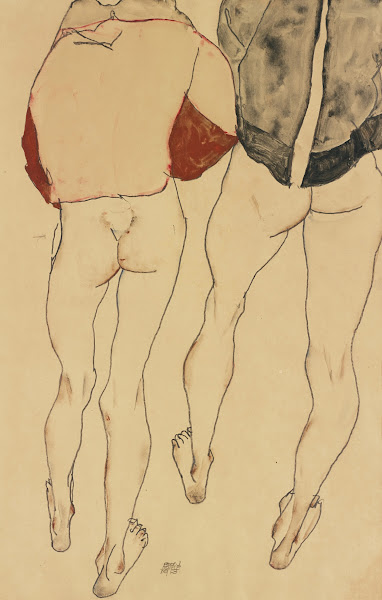 Zwei Stehende Weibliche Halbakte Two Standing Semi Nude Females 1913