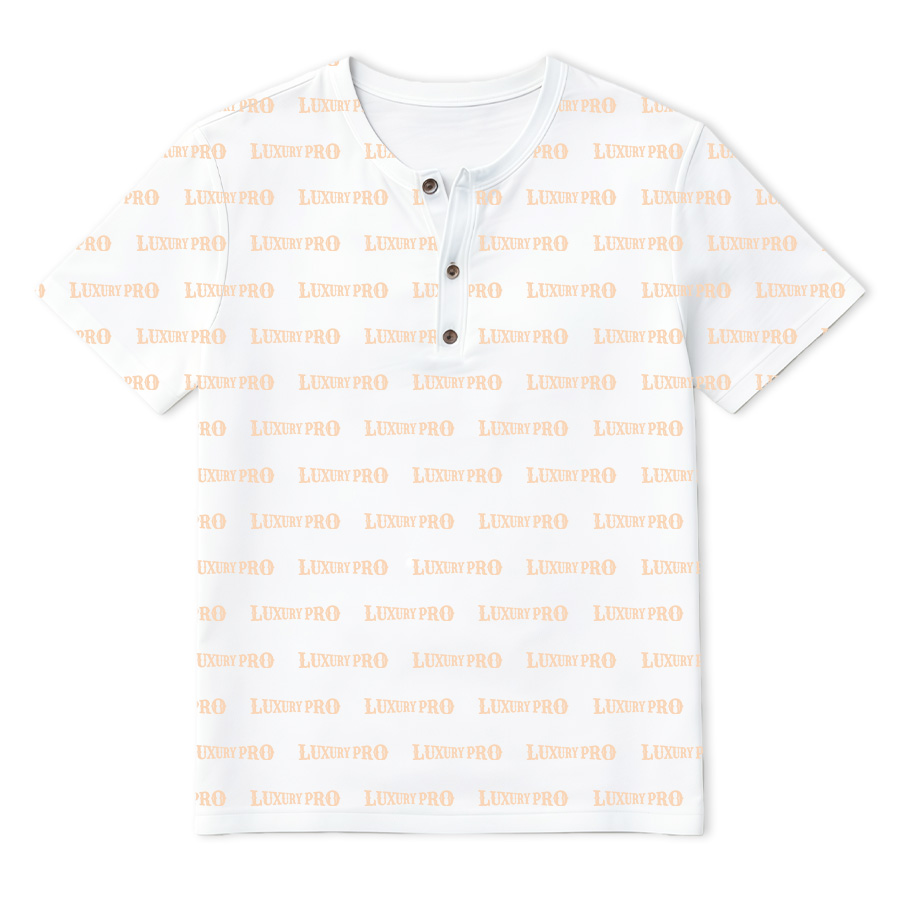 AOP Three-button short-sleeved shirt