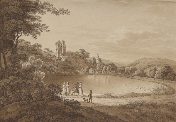 Landscape with Tharandt Castle Ruins c 1800